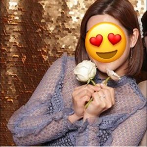 AQUA Lace tired long sleeve dress